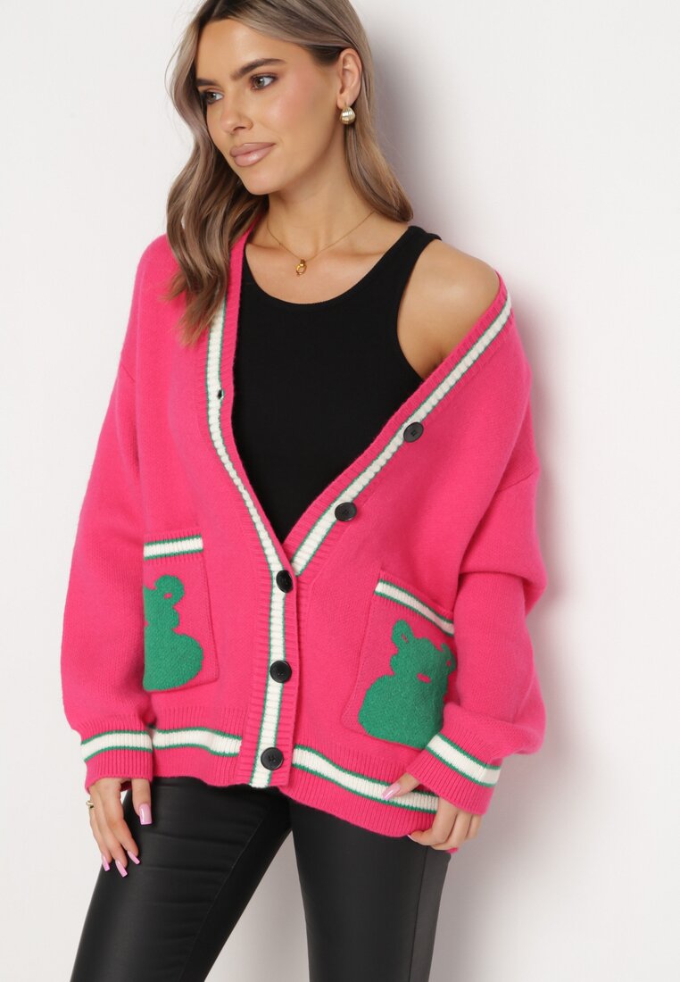 Cardigan Fucsia