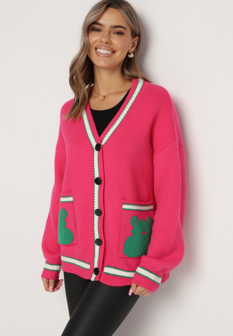 Cardigan Fucsia