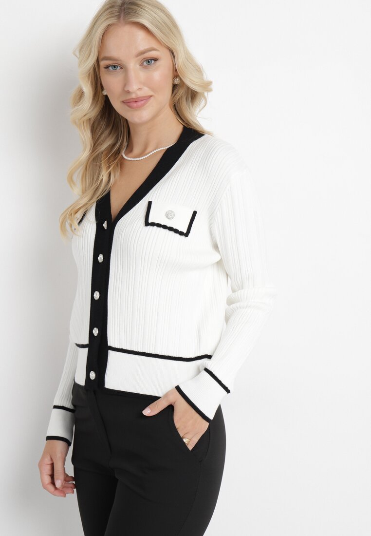 Cardigan Alb