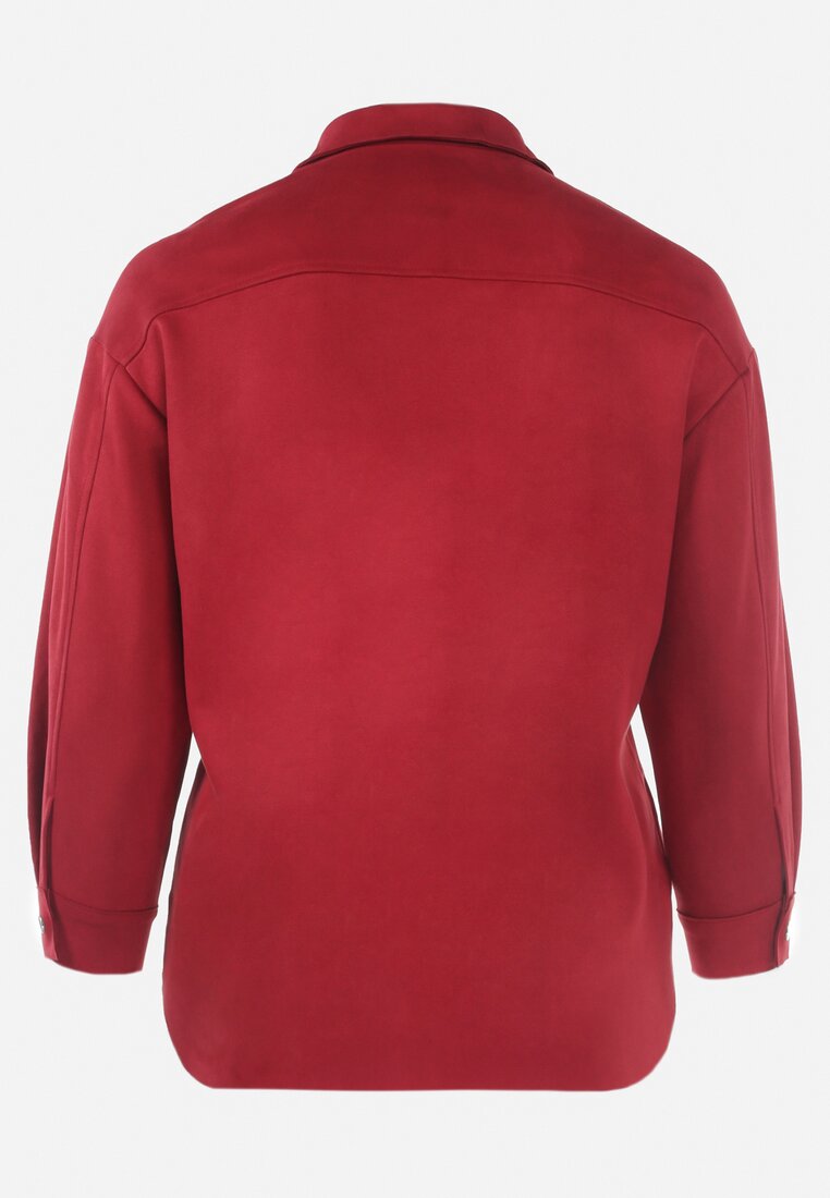 Czerwona Koszula Zapinana na Metaliczne Napy Eminasette