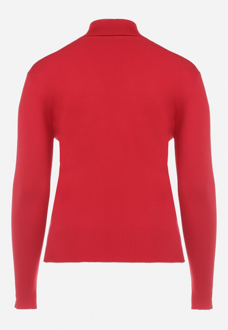 Czerwony Sweter z Golfem Sazerna
