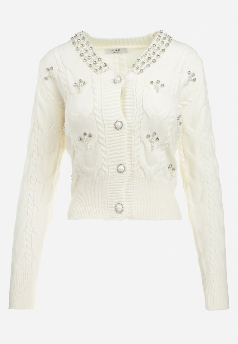Cardigan Alb