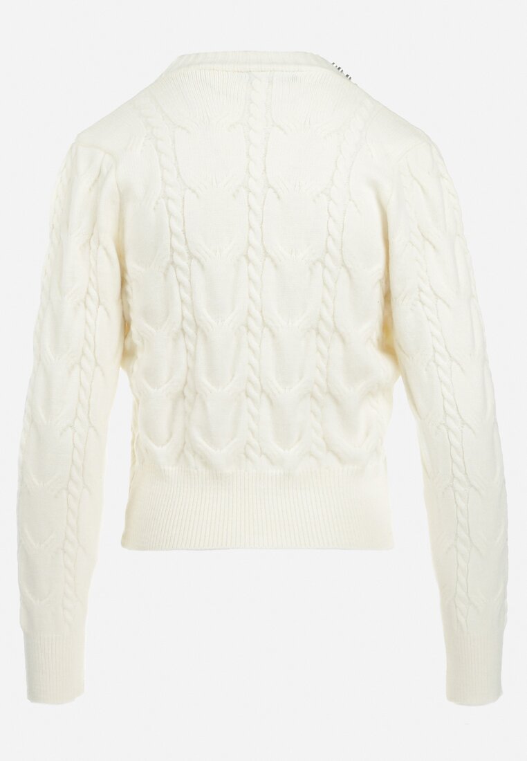 Cardigan Alb