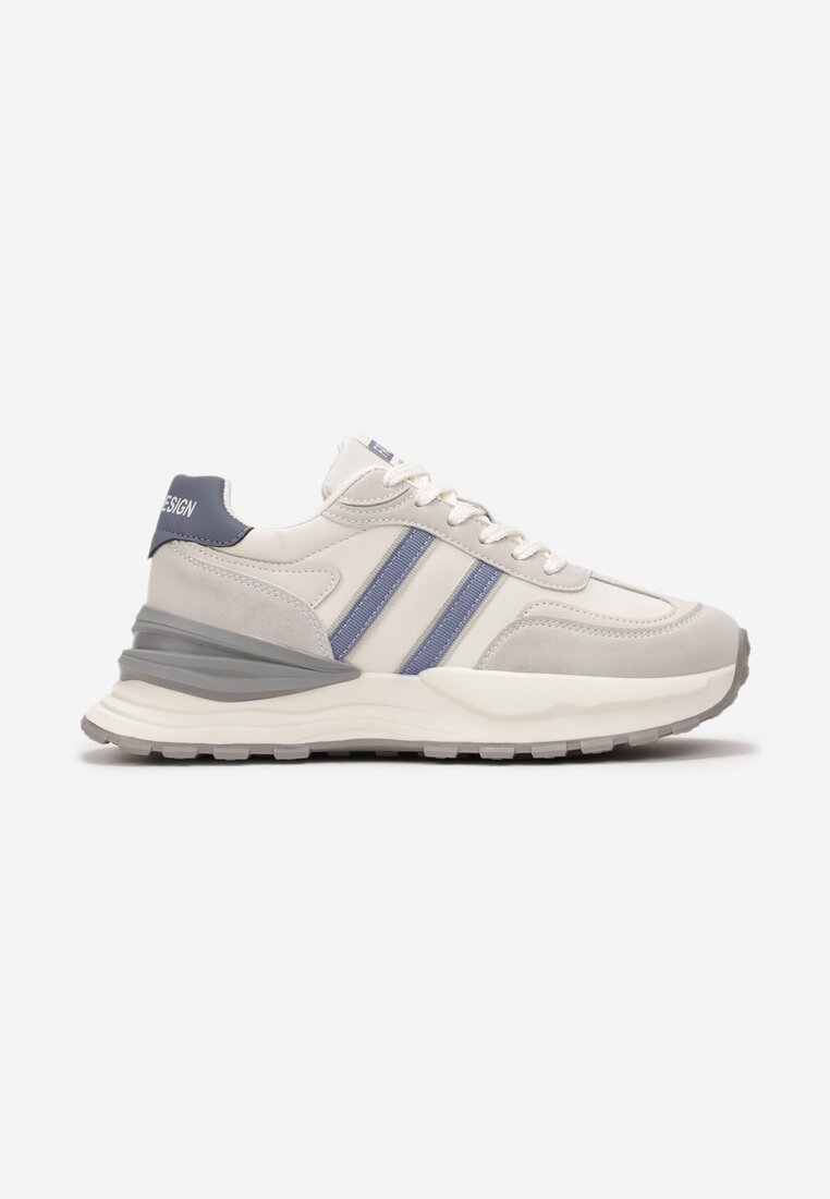 Sneakers Bej cu albastru