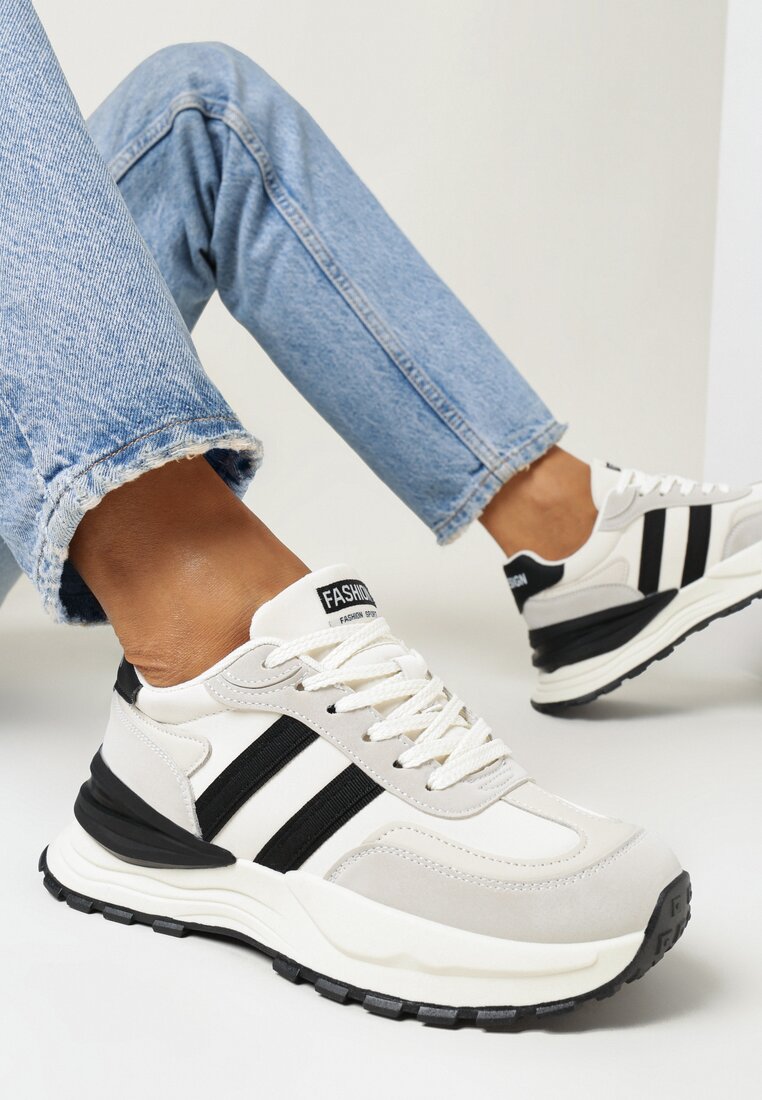 Sneakers Bej cu negru