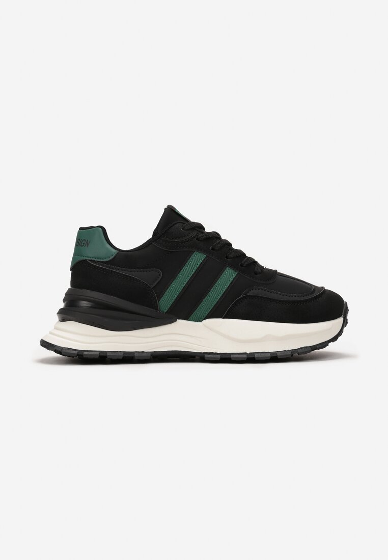 Sneakers Negru cu verde