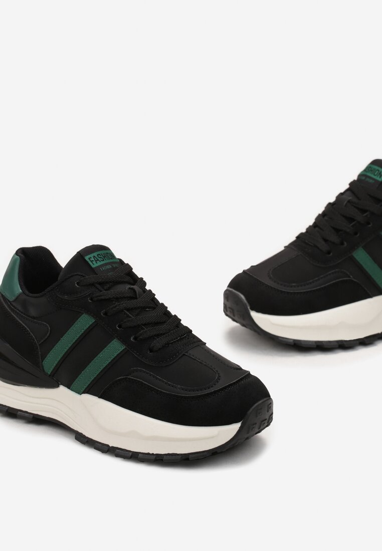 Sneakers Negru cu verde