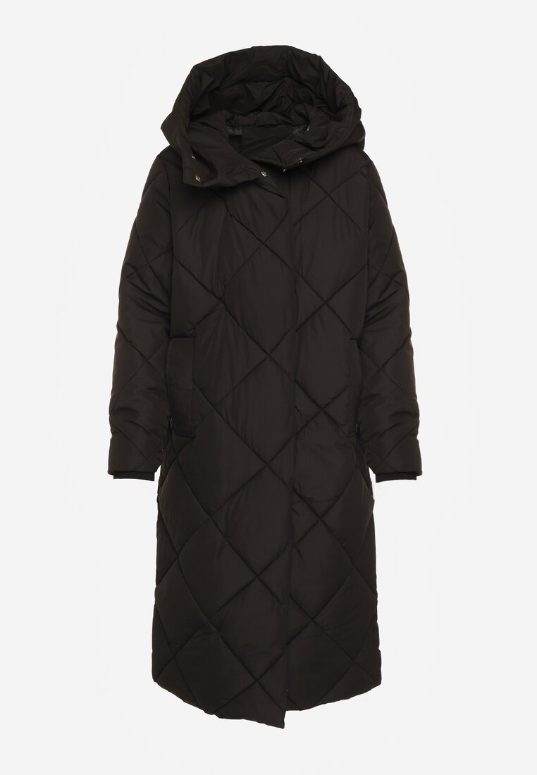 Czarna Kurtka z Geometrycznym Pikowaniem Johnatta