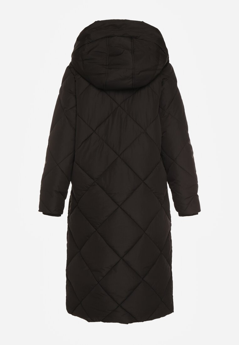 Czarna Kurtka z Geometrycznym Pikowaniem Johnatta