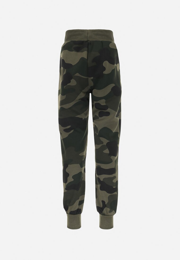 Pantaloni Verde cu portocaliu
