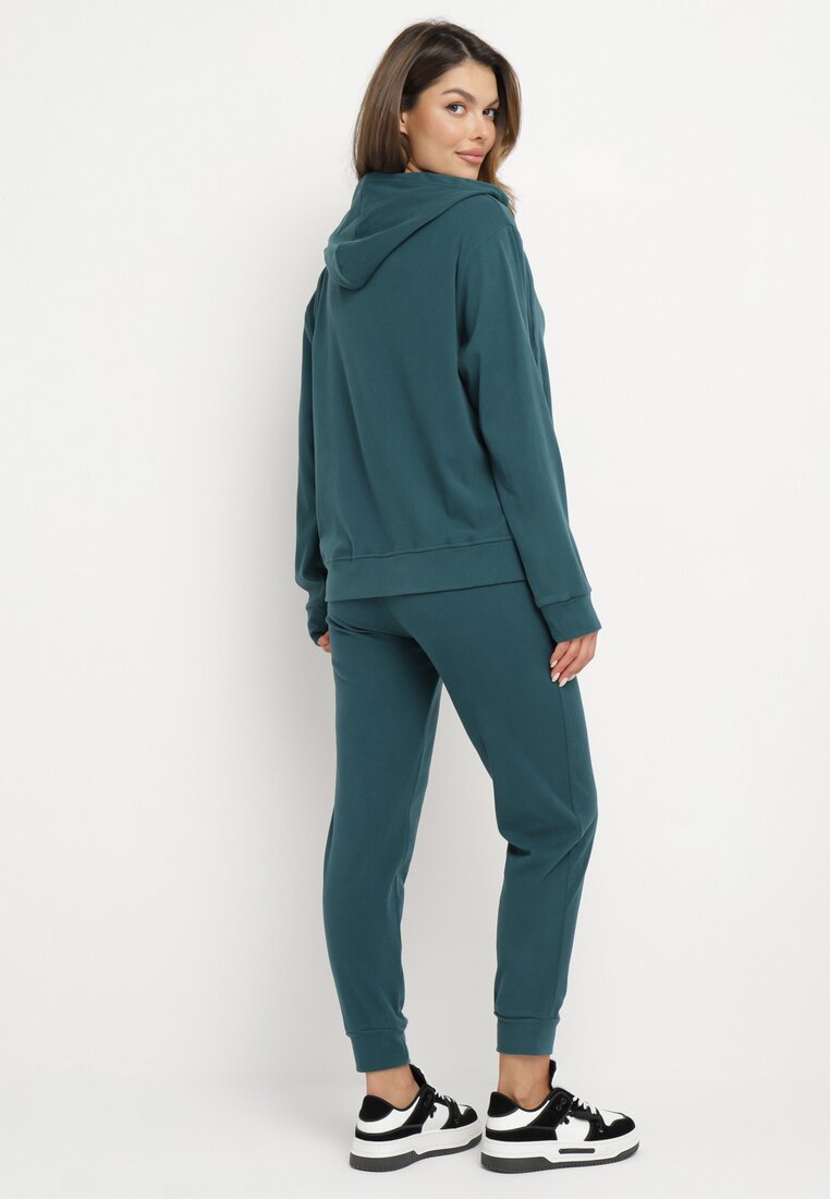 Zielony 2-częściowy Komplet Dresowy z Bluzą i Spodniami Seraphelle