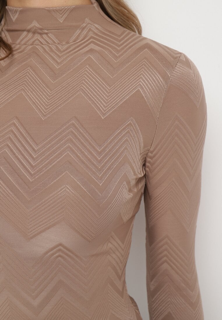 Brązowa Bluzka z Półgolfem Dustana