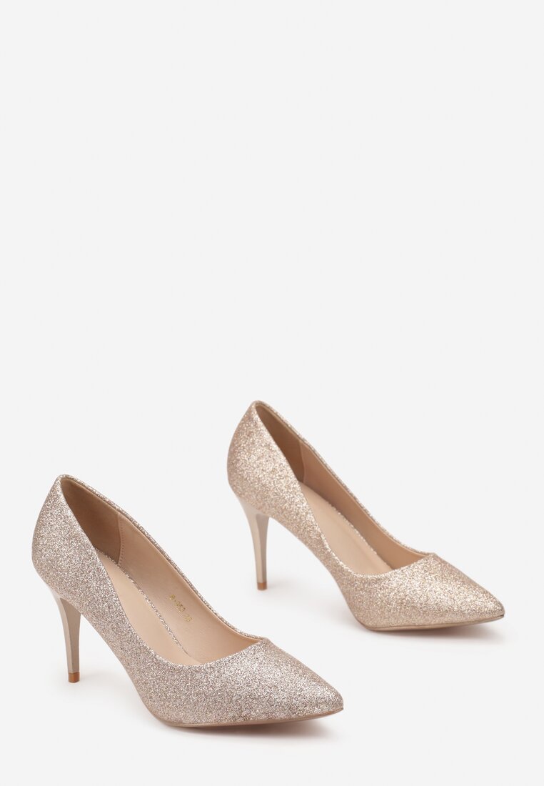 Pantofi stiletto Culoarea șampaniei