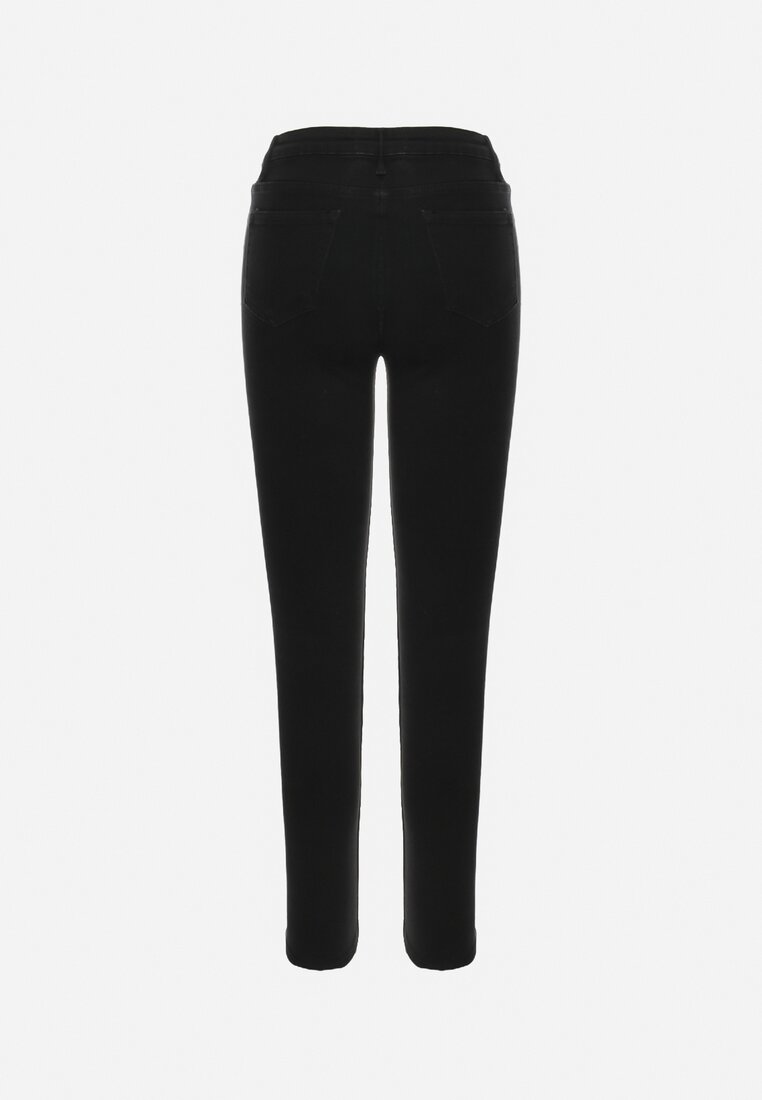 Czarne Elastyczne Jeansy o Fasonie Skinny Vilsia