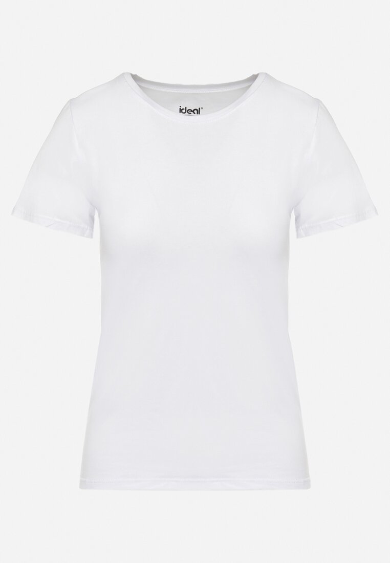 Biały Bawełniany T-shirt o Klasycznym Kroju Zilira