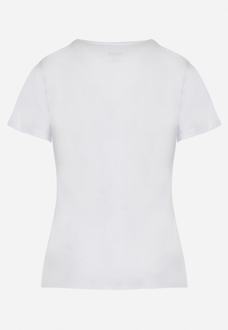 Biały Bawełniany T-shirt o Klasycznym Kroju Zilira