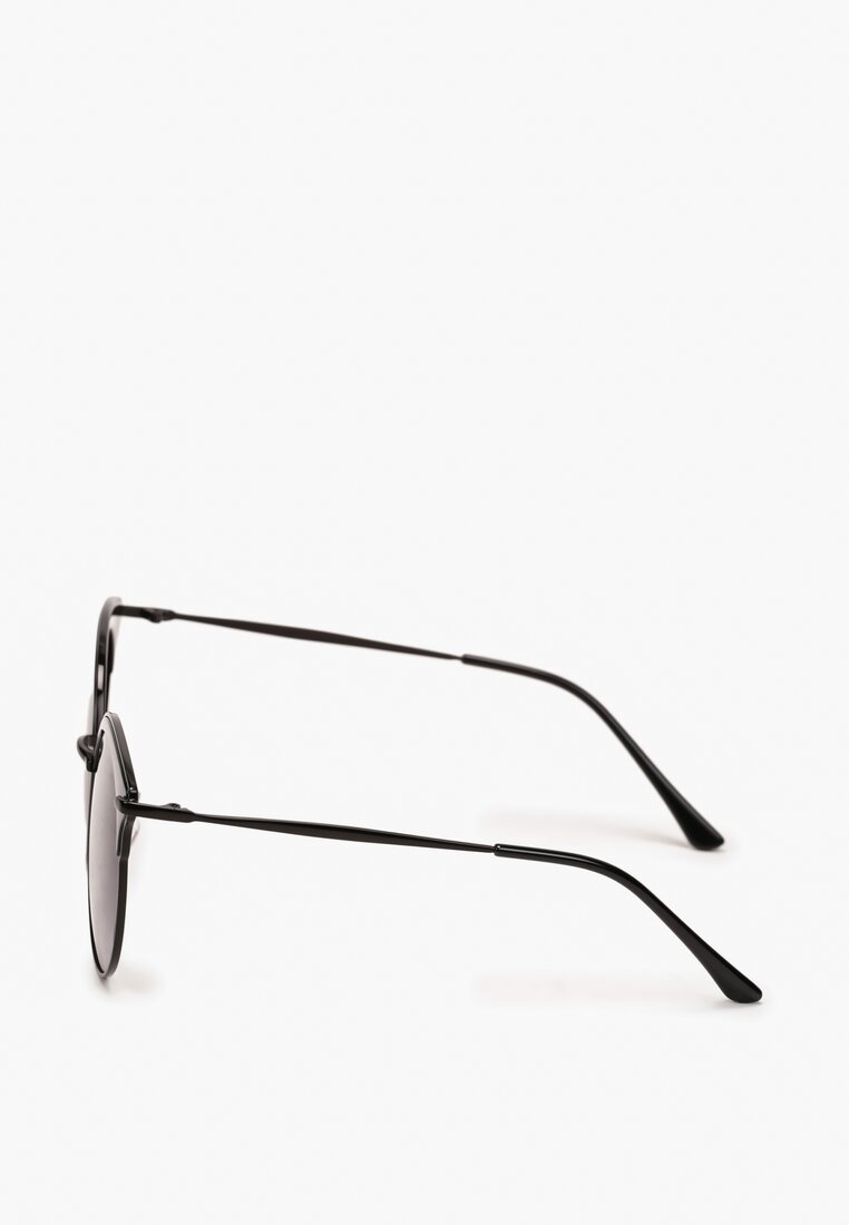 Czarne Okulary Przeciwsłoneczne z Cienkimi Oprawkami Teato