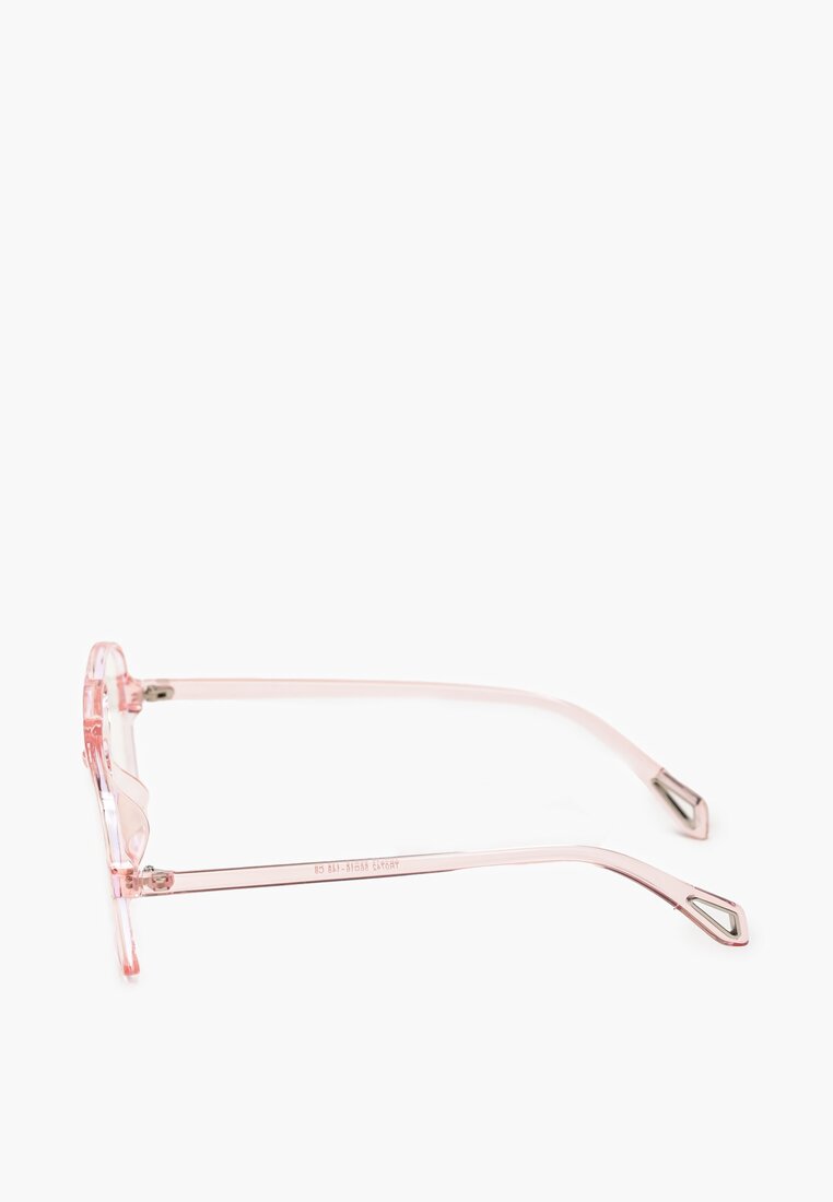 Różowe Okulary Zerówki z Transparentnego Materiału Ivrona