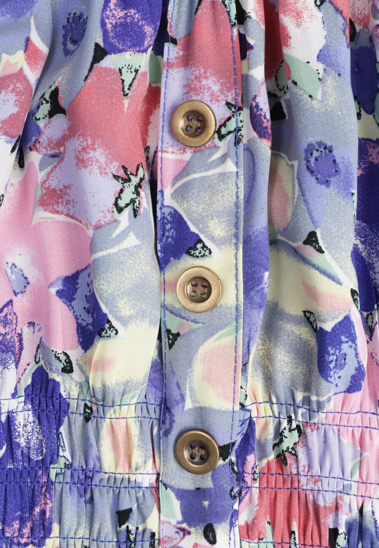 Niebiesko-Biała Wiskozowa Sukienka Midi z Falbanką i Kwiatowym Wzorem Exordia