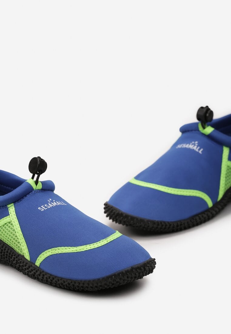 Niebiesko-Zielone Elastyczne Buty Sportowe do Wody Ralvie