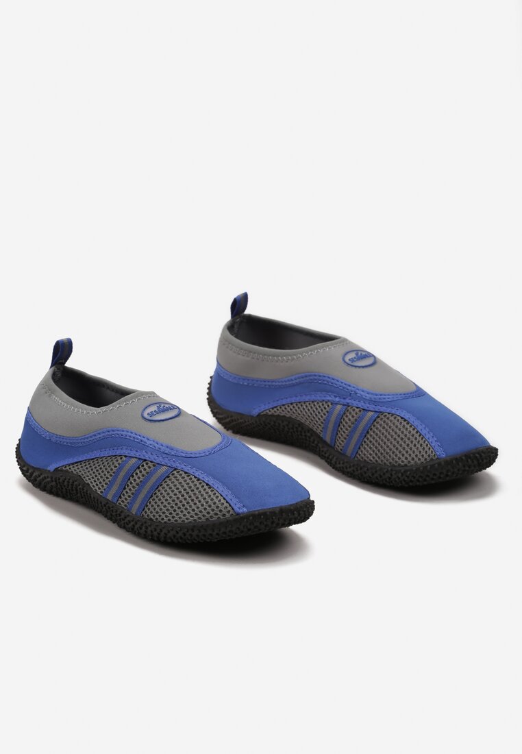 Niebiesko-Szare Elastyczne Buty Sportowe do Wody Athlia