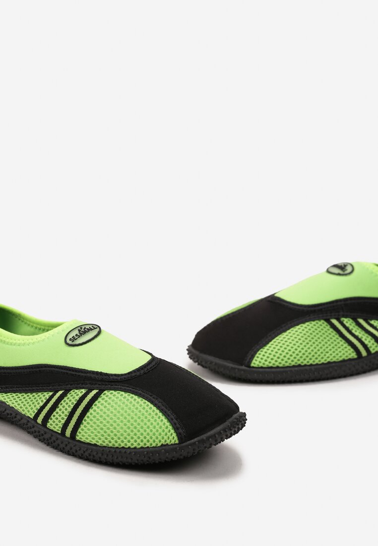 Czarno-Zielone Buty Sportowe Kąpielowe do Wody Eferta