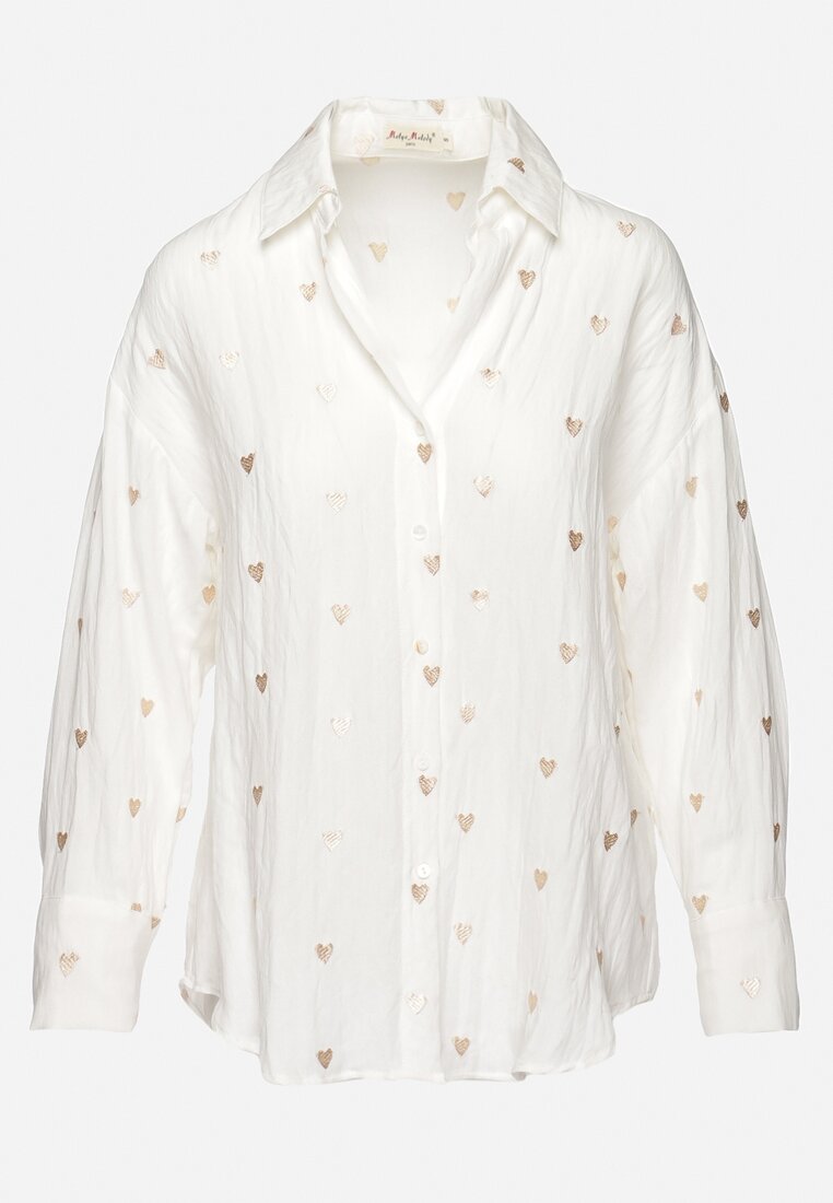 Biała Bawełniana Koszula z Lnem o Klasycznym Fasonie Tallriel