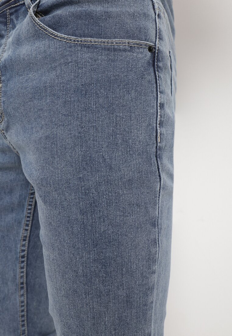 Niebieskie Elastyczne Jeansy z Dopasowanymi Nogawkami Enewella