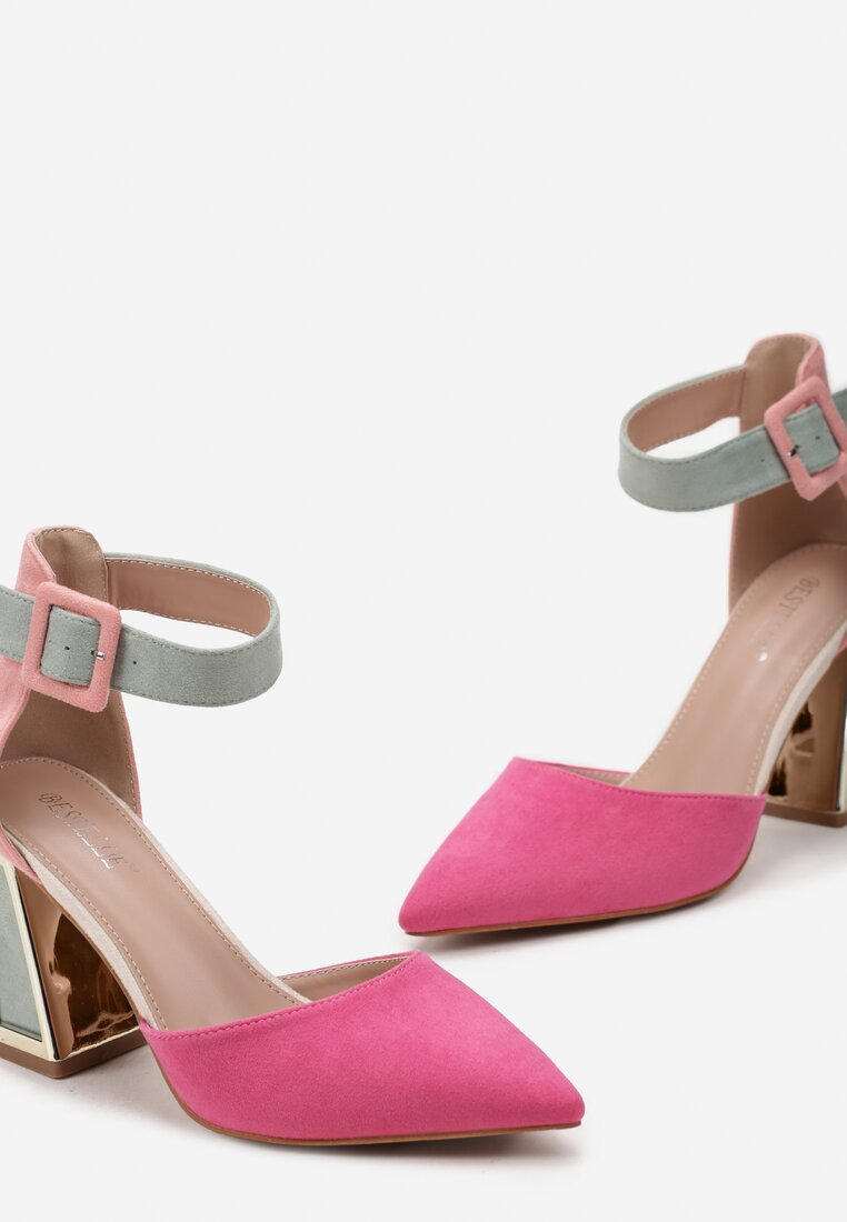 Pantofi cu toc Fucsia