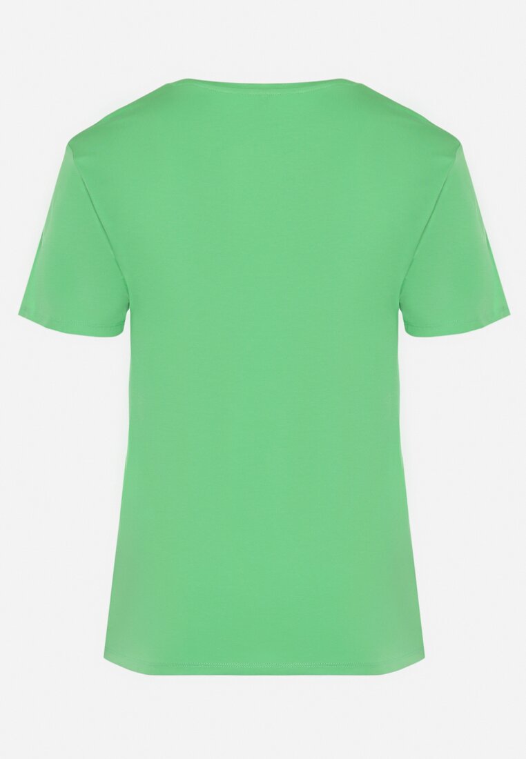 Zielona Bluzka z Trójkątnym Dekoltem Diffindia