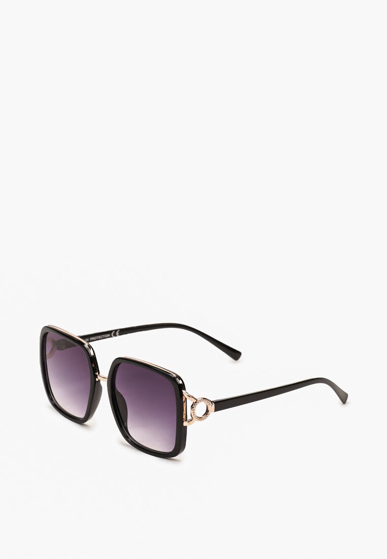 Czarne Eleganckie Okulary Przeciwsłoneczne Lavenderia
