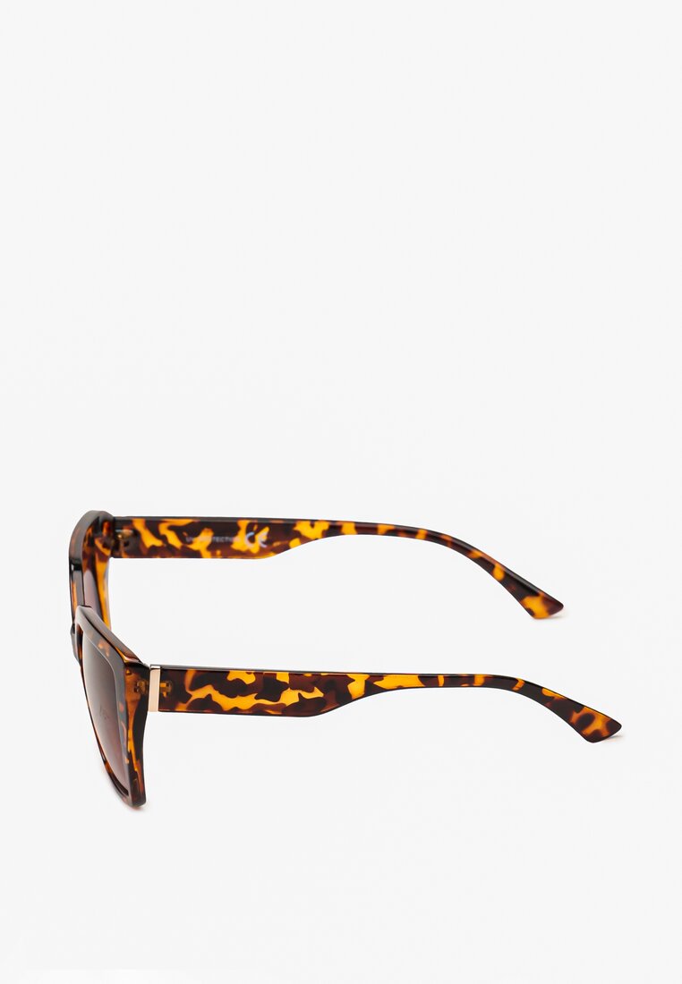 Ciemnobrązowe Okulary Przeciwsłoneczne Kocie Oko z Filtrem UV Umbina