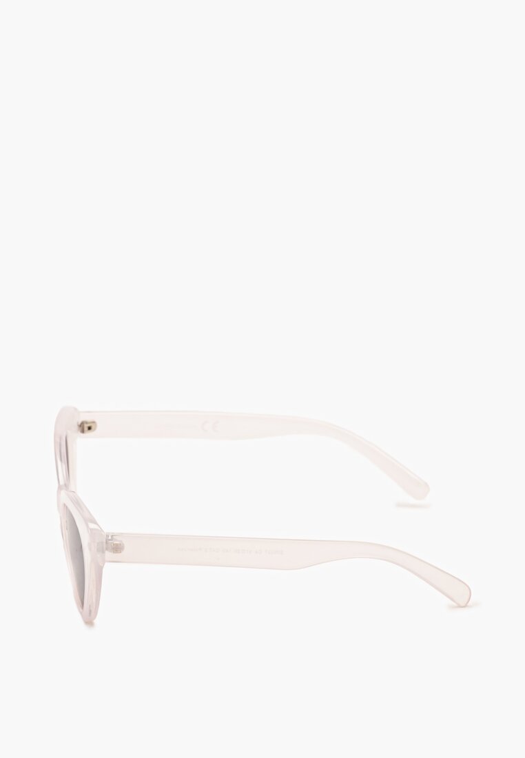 Jasnoróżowe Eleganckie Okulary Przeciwsłoneczne Kocie Oczy Lartima