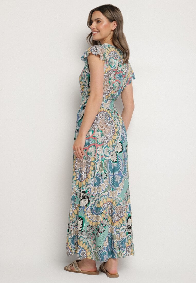 Rochie Verde cu galben