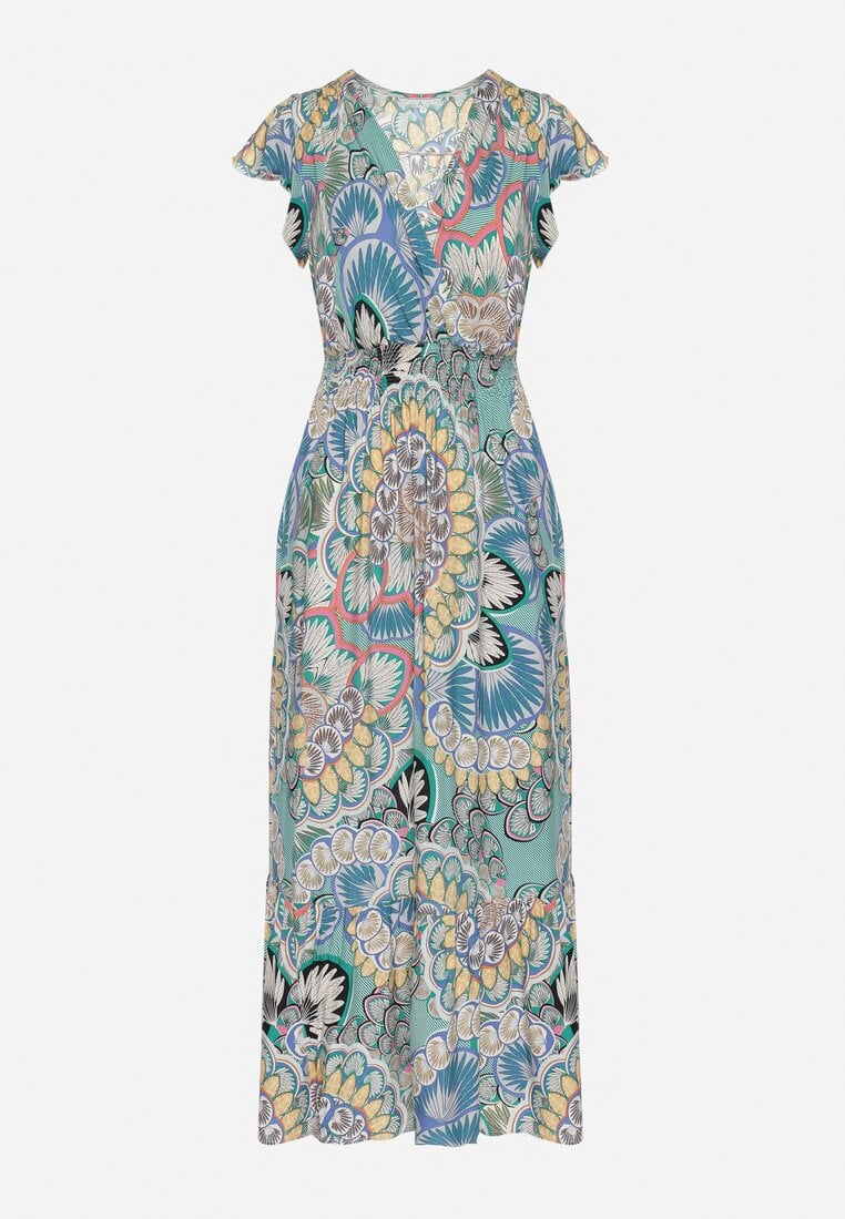 Rochie Verde cu galben