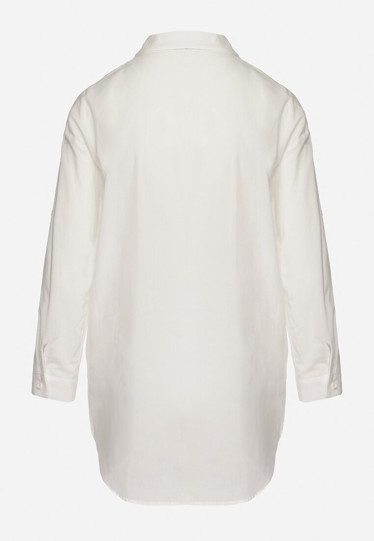 Biała Bawełniana Koszula Klasyczna z Kieszeniami Sasana