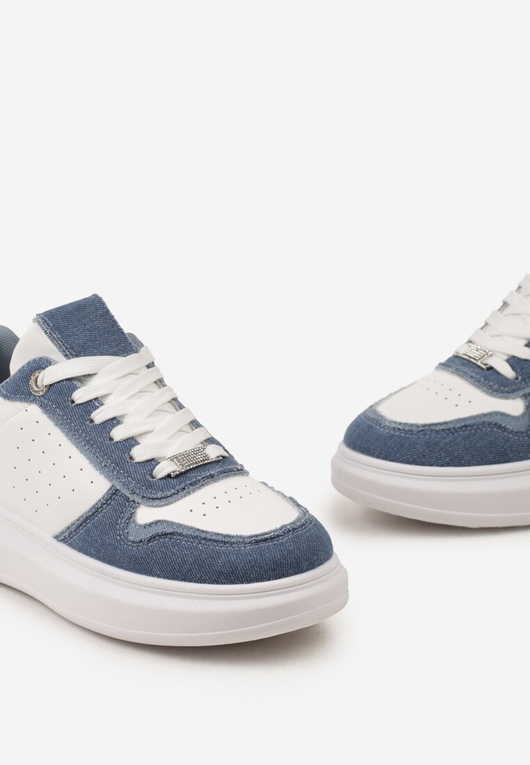 Sneakers Alb cu albastru
