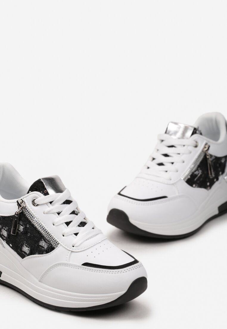 Sneakers Alb cu negru