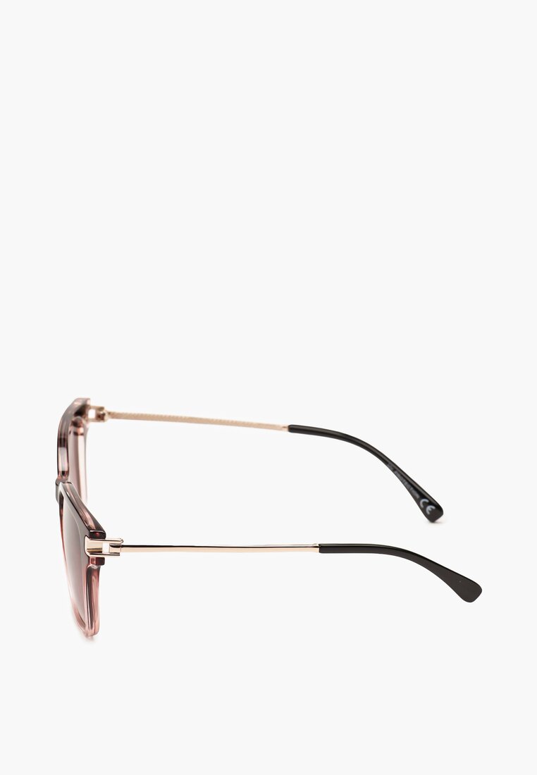 Beżowe Okulary Przeciwsłoneczne z Metalowymi Zausznikami Attevapi