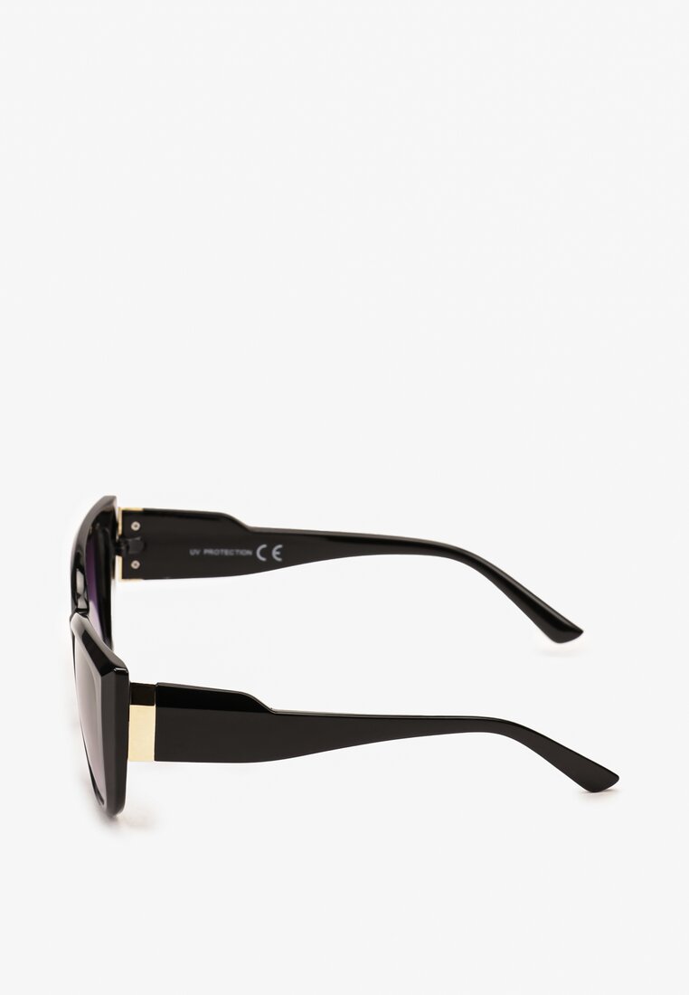 Czarne Okulary Kocie Oko z Grubymi Oprawkami Agrilnia
