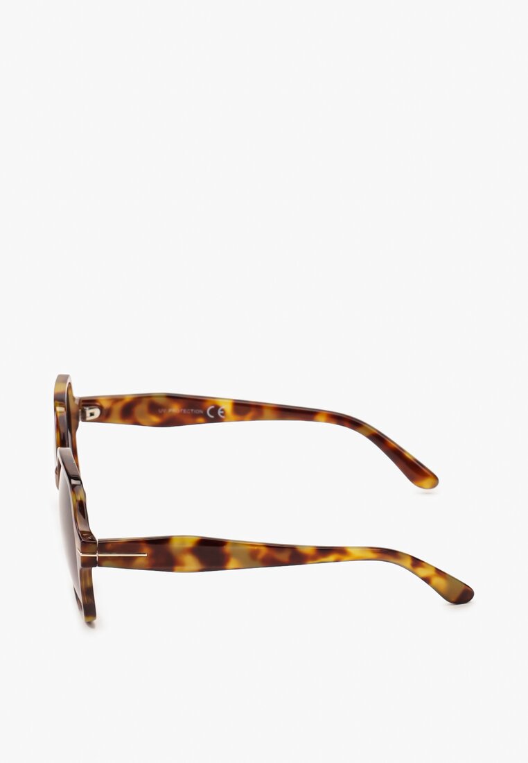 Brązowe Okulary Przeciwsłoneczne z Kwadratowymi Oprawkami Gervenia