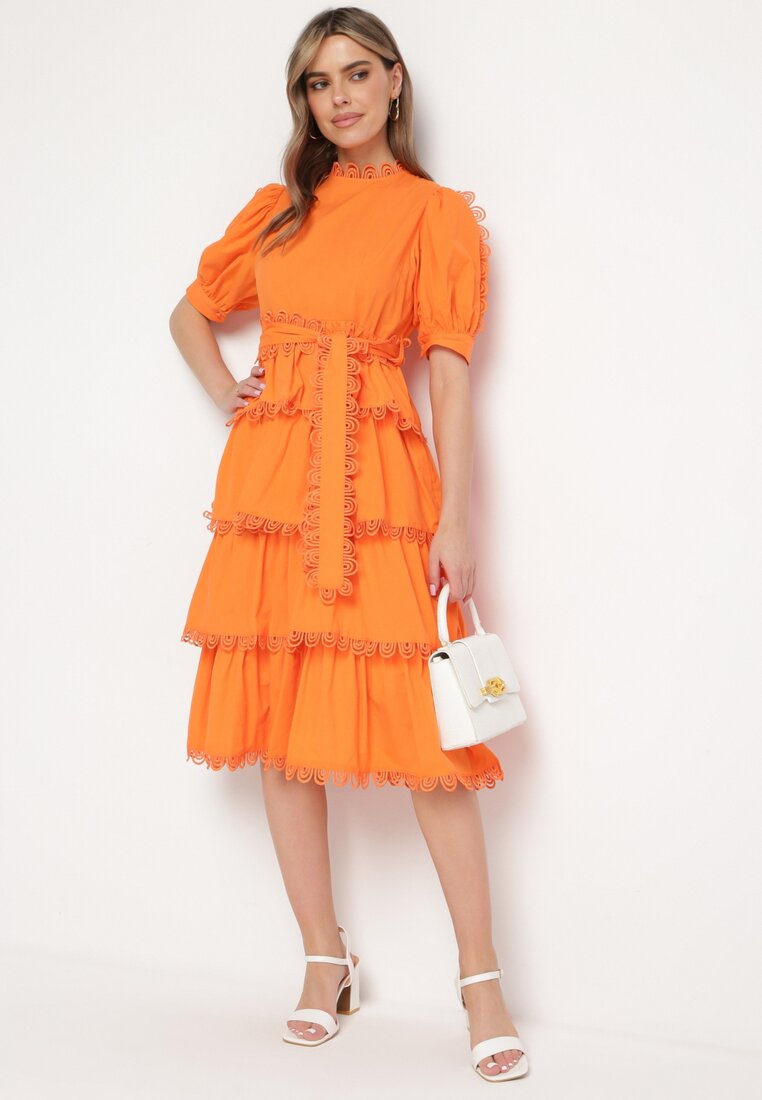 Pomarańczowa Sukienka Thellis