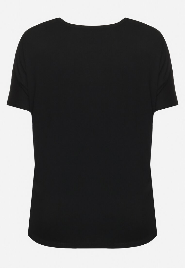 Czarny T-shirt z Rękawami w typie Nietoperza Salilena