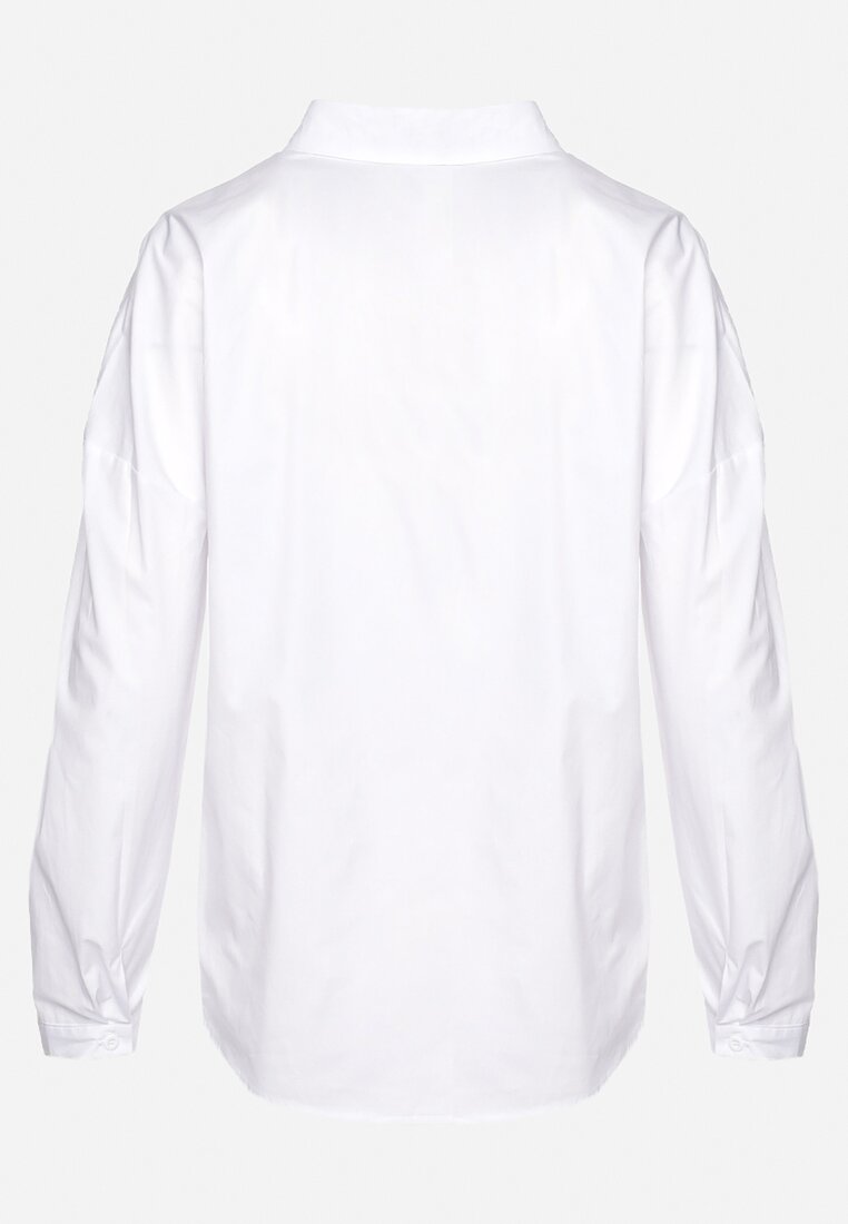 Biała Koszula z Nadrukiem Tulipana z Bawełny Aelirava