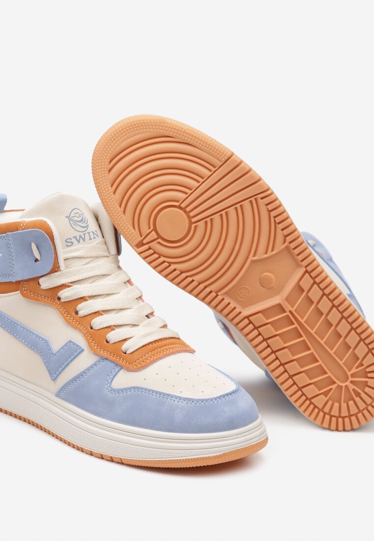 Beżowo-Niebieskie Sneakersy Zoiido