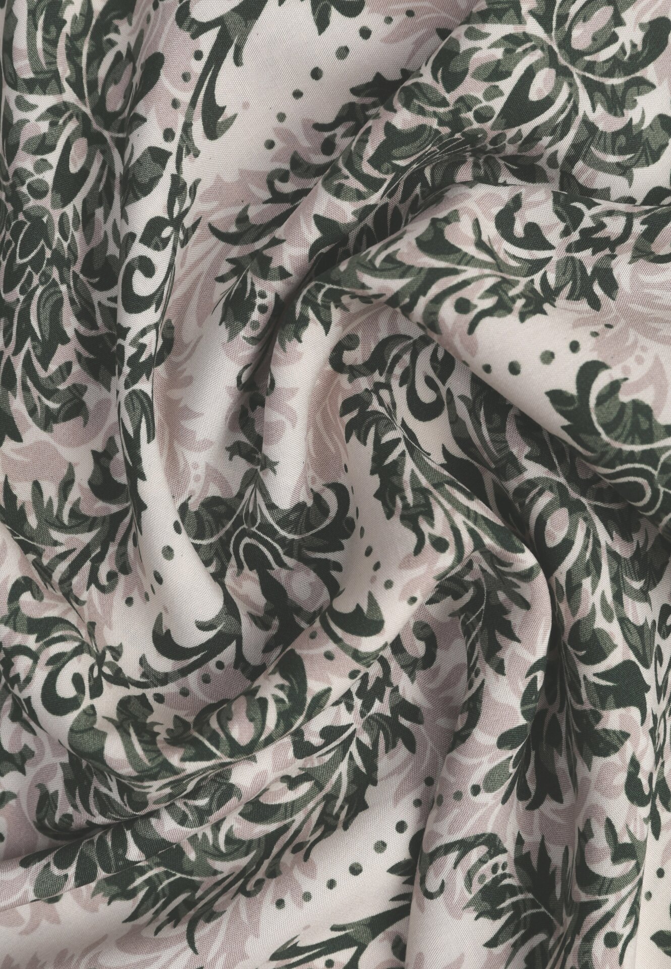 Beżowo-Zielona Rozkloszowana Sukienka z Bawełny bez Rękawów Horrilla