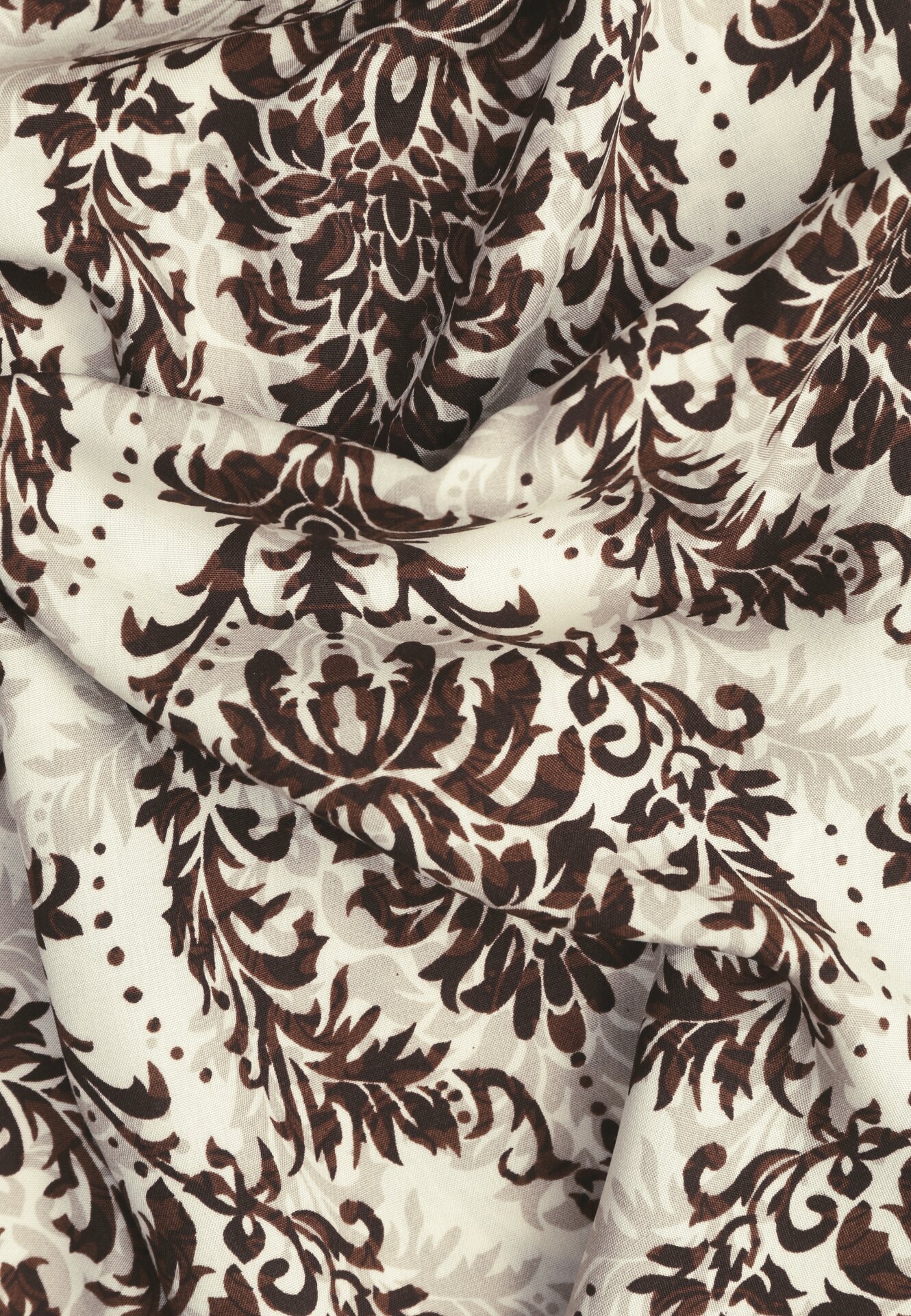 Beżowo-Brązowa Rozkloszowana Sukienka z Bawełny bez Rękawów Horrilla