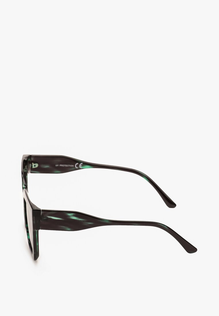 Zielone Okulary Przeciwsłoneczne z Dużymi Oprawkami Menadia