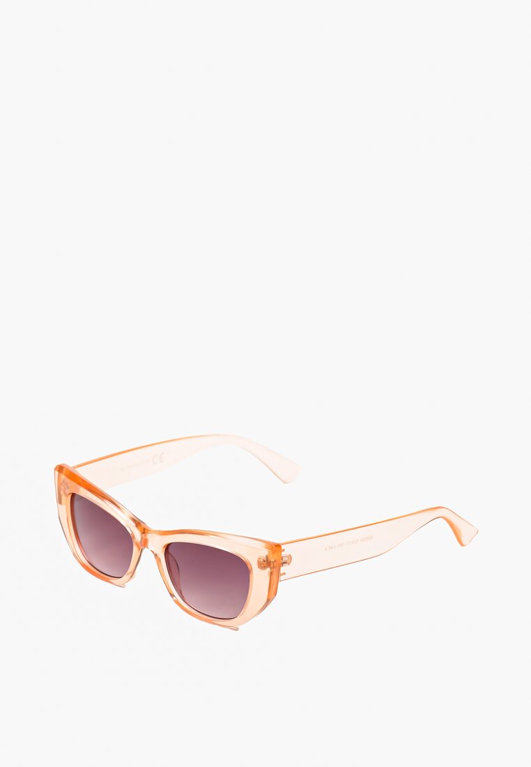 Różowe Okulary Przeciwsłoneczne o Kocim Kształcie Wykonane z Lekkiego Tworzywa z Filtrem UV Ciladia