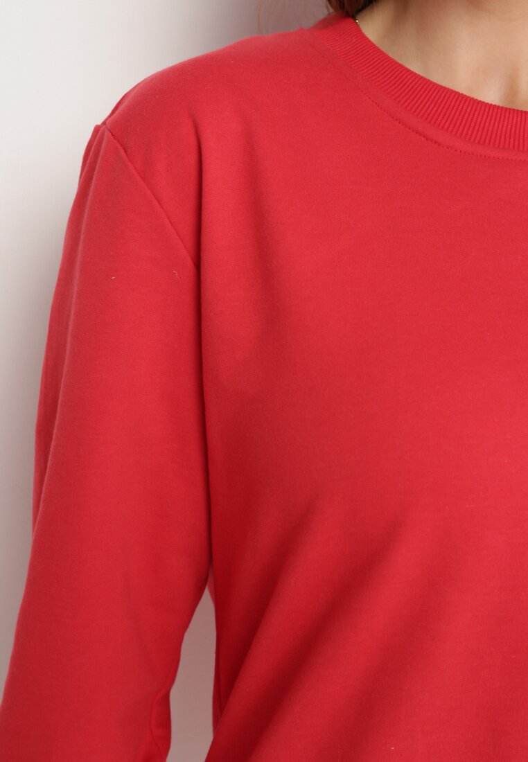 Czerwona Klasyczna Bluza Wkładana przez Głowę Fosemia